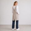 Cross Back Linen Apron Made in South Africa Oatmeal colour