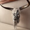 Hand-Painted Mandala Floral Nguni Cow Skull