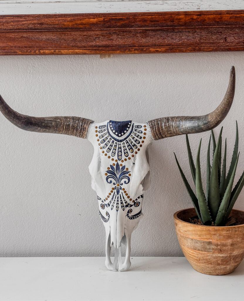 Slider cow sculls hand painted in south africa