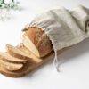 Neutral linen bread bag