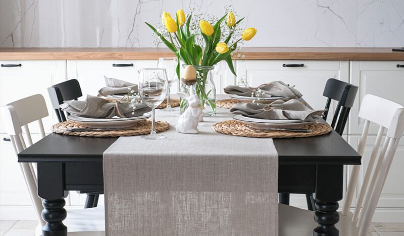 Square Linen Table Runners available in all sizes - Image 17