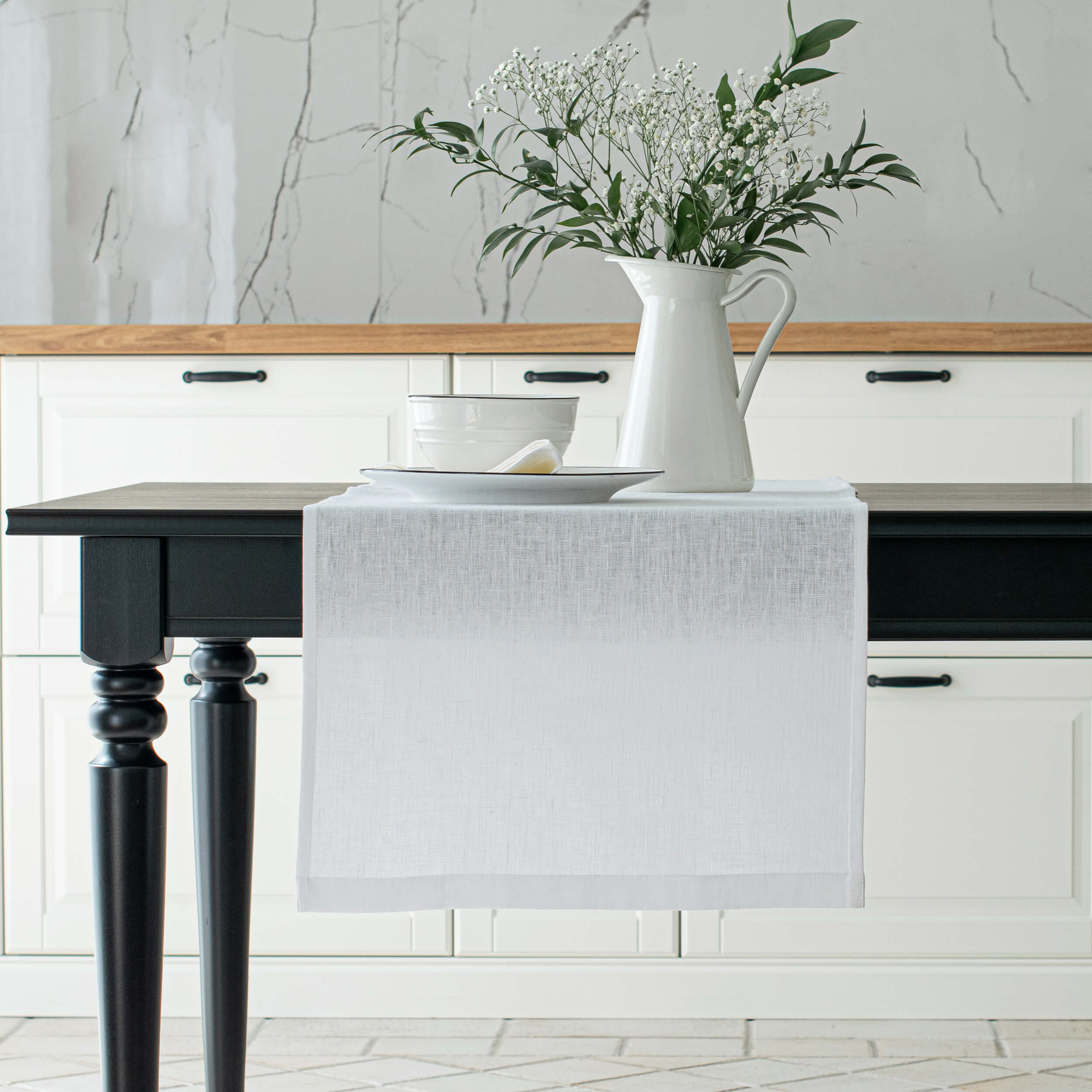 Square Linen Table Runners available in all sizes