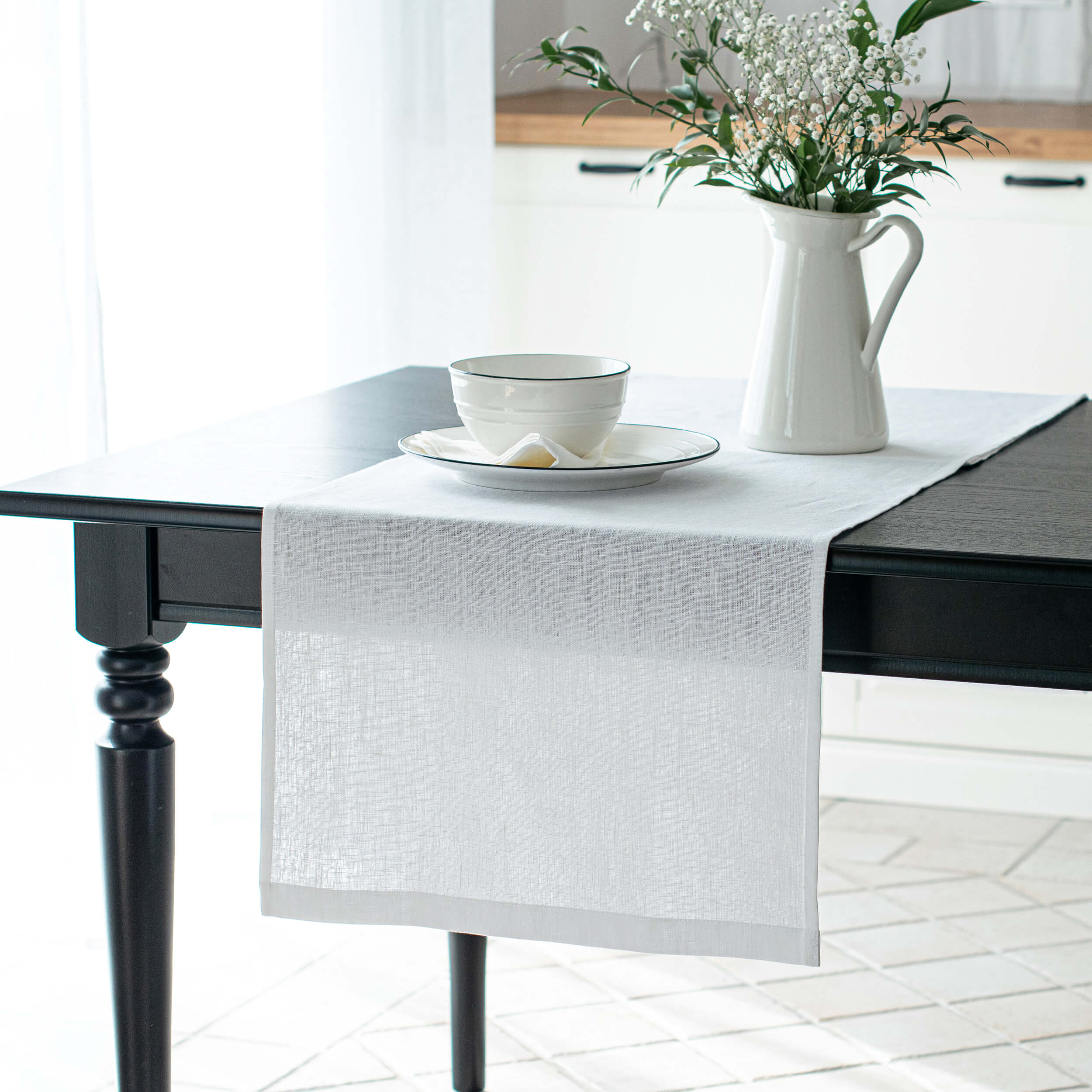 Square Linen Table Runners available in all sizes