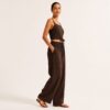 Loose Fit pull up pants linen set