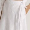 Linen Wrap Skirt With Side Tie