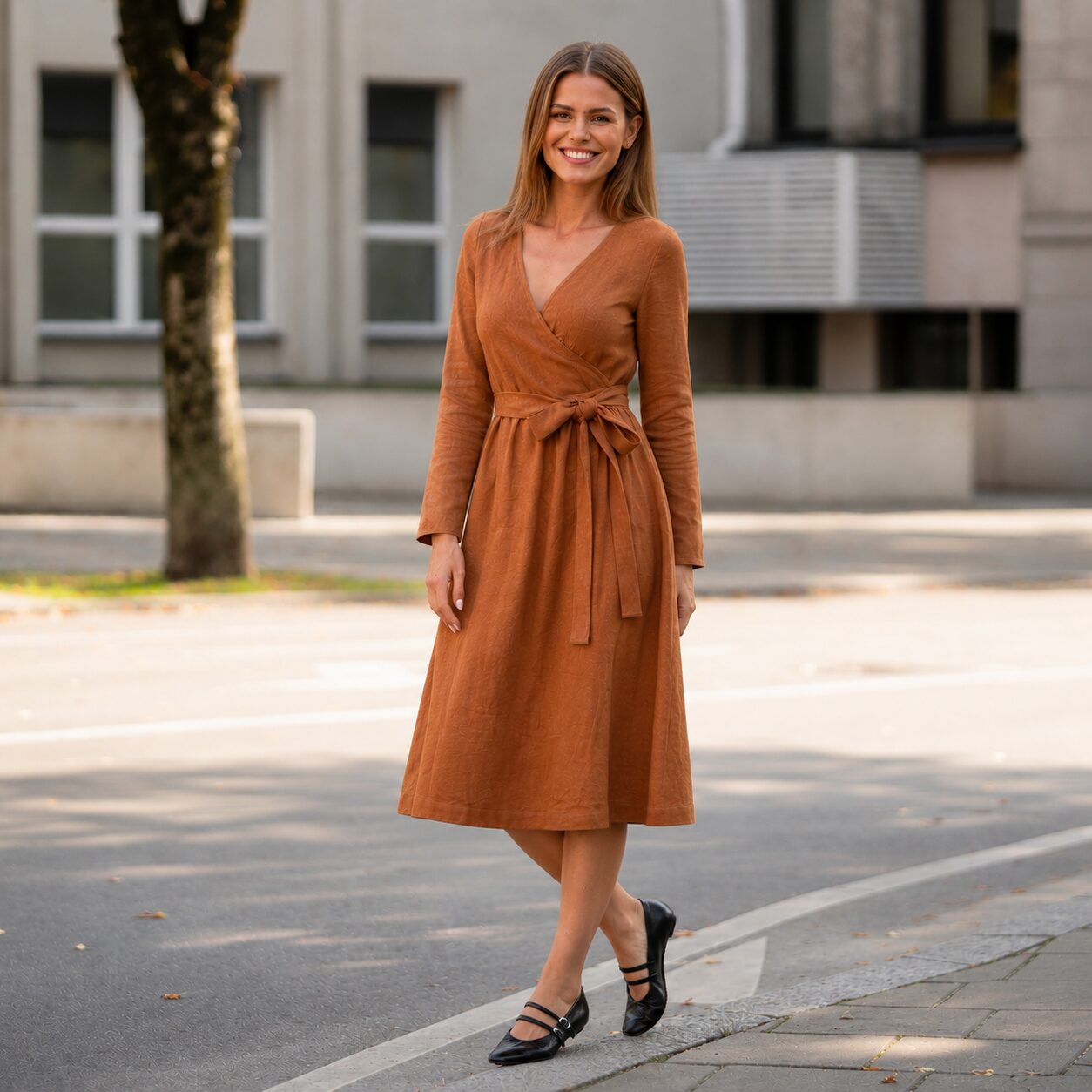 Short Wrap Dress Long Sleeve Made In South Africa