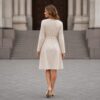 Short Wrap Dress Long Sleeve Made In South Africa Oatmeal