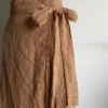 Linen Wrap Skirt With Side Tie