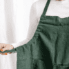 Adjustable Strap Linen Apron Made In South Africa Green