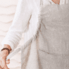 Adjustable Strap Linen Apron Made In South Africa Oatmeal