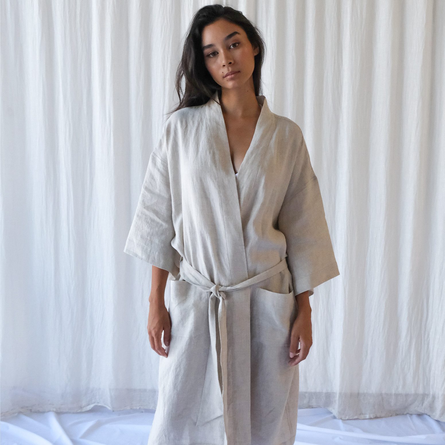 Kimono Robe Oatmeal Made in South Africa