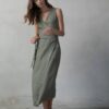 Linen Wrap dress Maxi