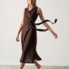 Linen Wrap dress Maxi