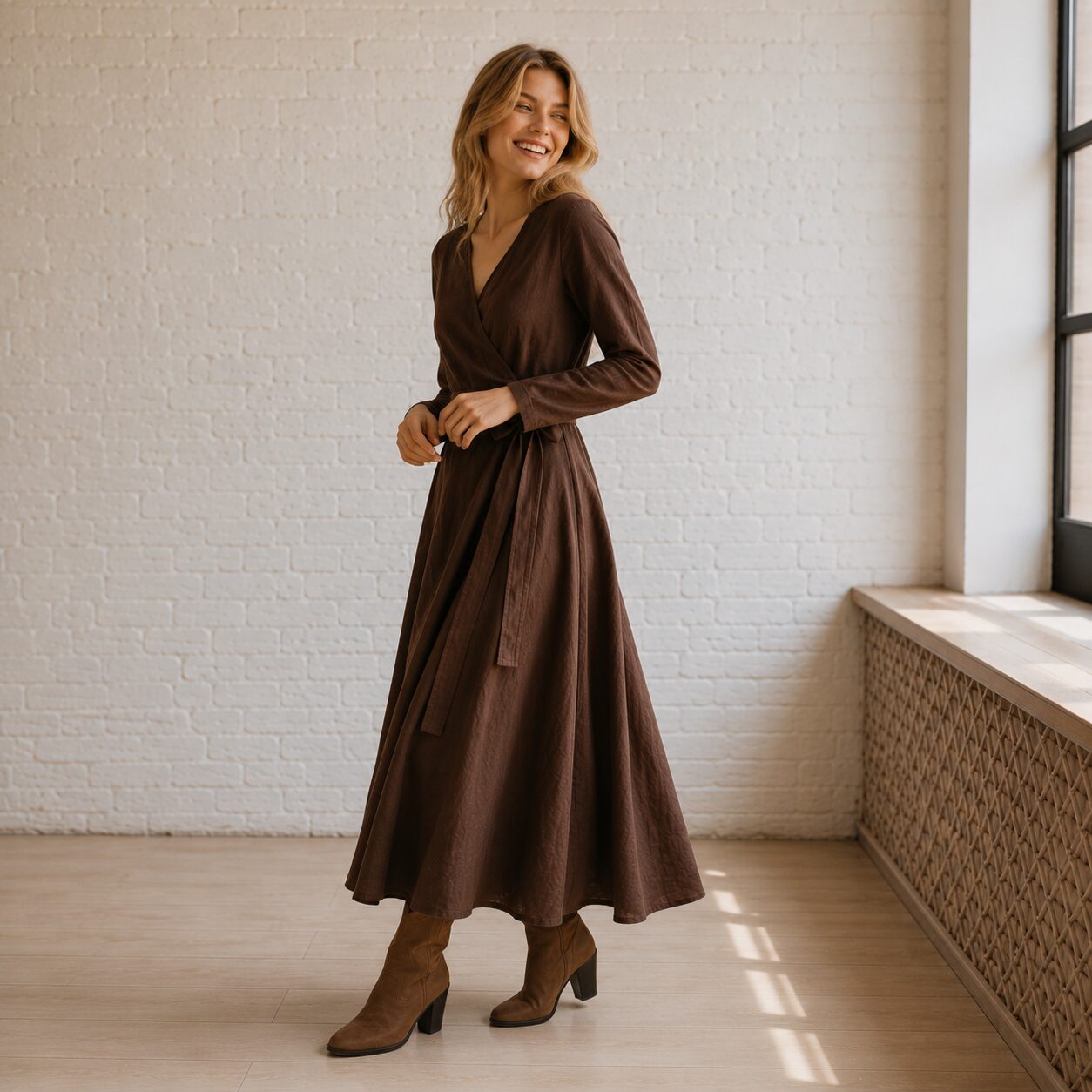 Linen Maxi Wrap Dress | The Skullery Linen Maxi Wrap Dress | The Skullery