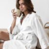 Unisex linen Kimono Robe White Made in South Africa