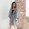 Unisex linen Kimono Robe Grey Made in South Africa