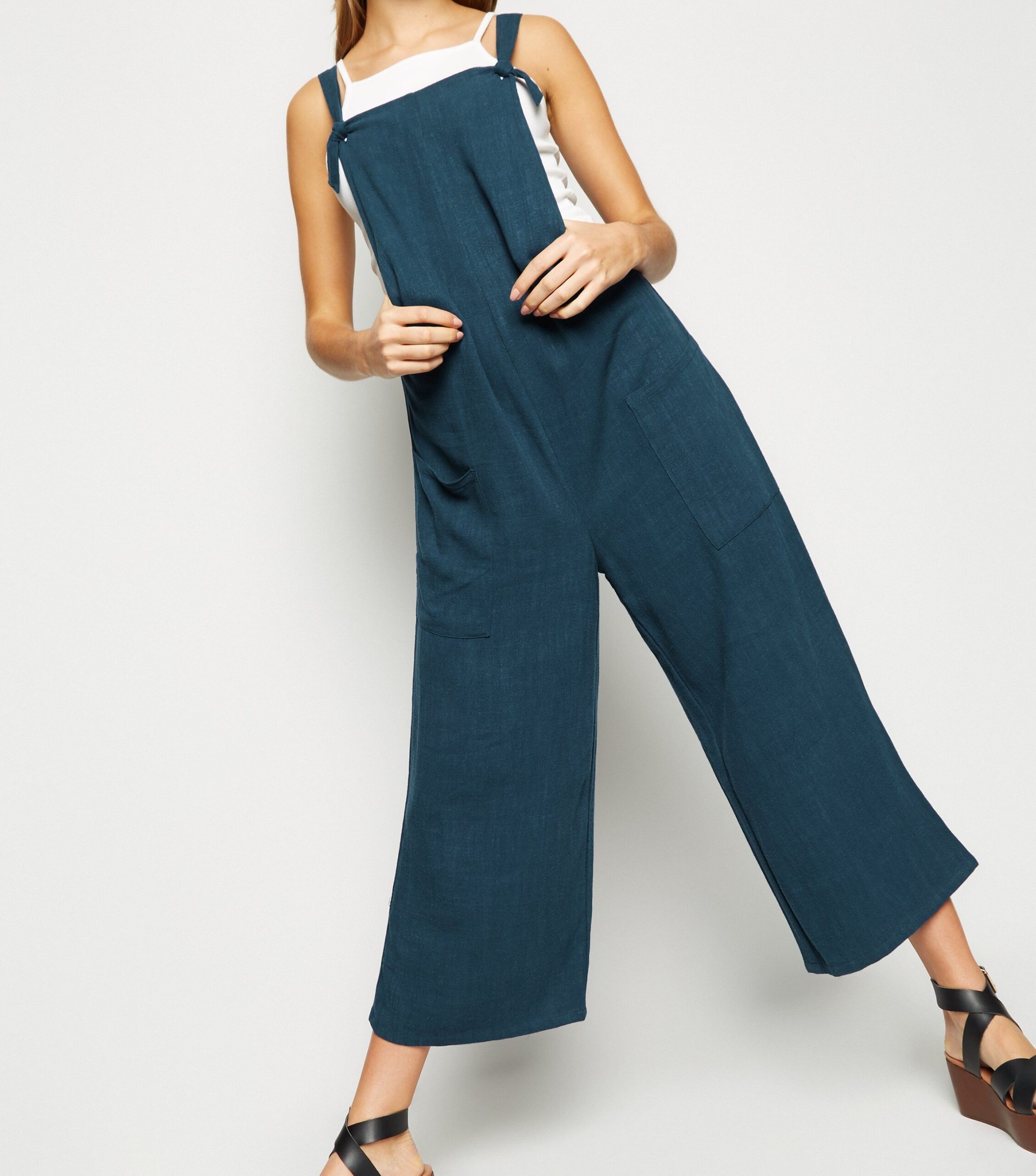 Linen Adjustable Overall Jumpsuit