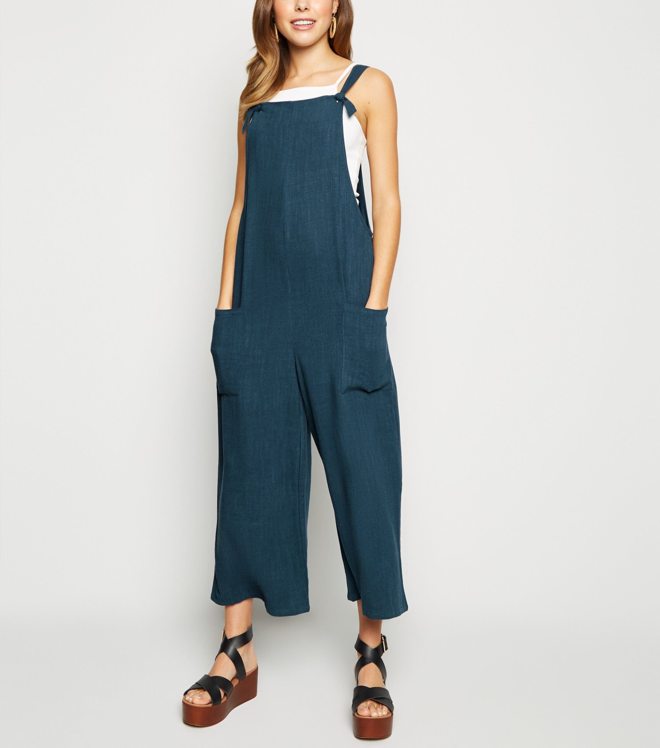 Linen Adjustable Overall Jumpsuit