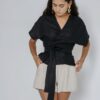 Linen Dolman Sleeve Wrap Top Made in South Africa