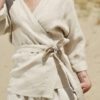 Linen Dolman Sleeve Wrap Top Made in South Africa